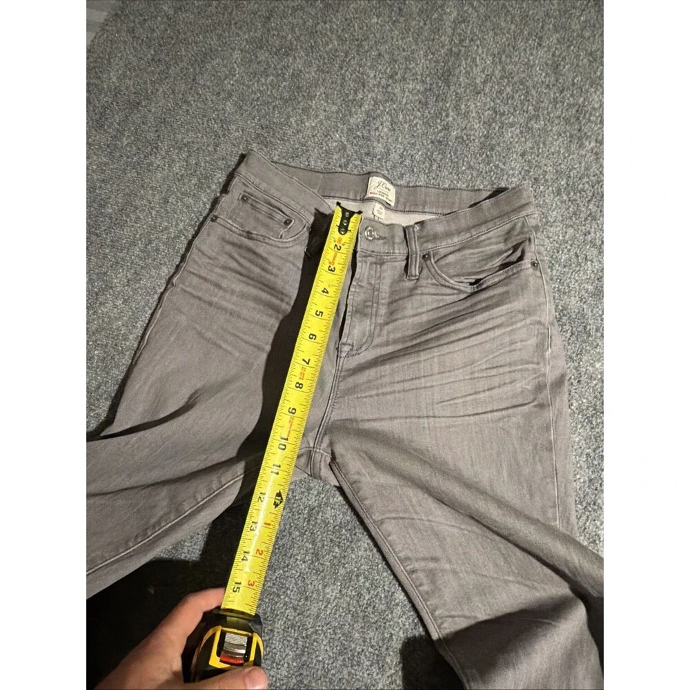 J Crew Denim Jeans Womens Size 30 Gray Lookout High Rise Skinny Stretch